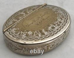 Admiral Sir George Henry Richards KCB FRS HMS Plumper Silver Plated Snuff Box