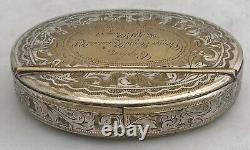 Admiral Sir George Henry Richards KCB FRS HMS Plumper Silver Plated Snuff Box