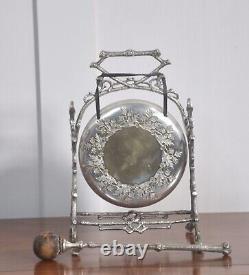 Aesthetic silver plated table gong