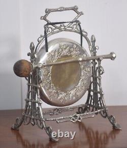 Aesthetic silver plated table gong