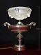 Aladdin Lamp silver plated two-handled French Ezan hand moulded iridescent shade