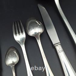 Alfenide Silver Plated Metal Cutlery Set Pompadour Christofle 61 Pieces