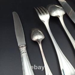Alfenide Silver Plated Metal Cutlery Set Pompadour Christofle 61 Pieces