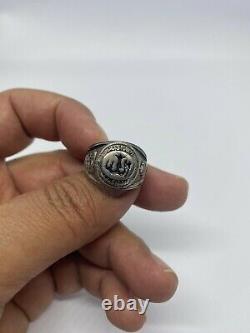 Allah MoHammad Original Antique Old Silver plated Men's Ring Jewelry 14.8 gr