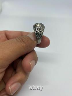 Allah MoHammad Original Antique Old Silver plated Men's Ring Jewelry 14.8 gr