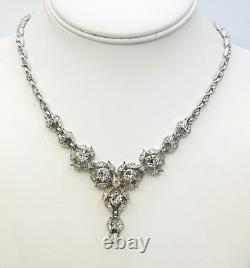 American Mid Century Bogoff Rhinestone Necklace Wedding Bridal Jewelry