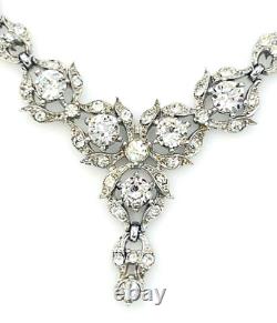 American Mid Century Bogoff Rhinestone Necklace Wedding Bridal Jewelry