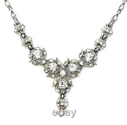 American Mid Century Bogoff Rhinestone Necklace Wedding Bridal Jewelry