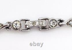 American Mid Century Bogoff Rhinestone Necklace Wedding Bridal Jewelry