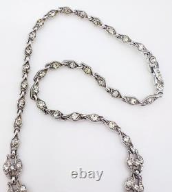 American Mid Century Bogoff Rhinestone Necklace Wedding Bridal Jewelry