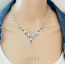 American Mid Century Bogoff Rhinestone Necklace Wedding Bridal Jewelry