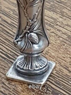 Ancient Art Nouveau Silver Plated Seal Stamp