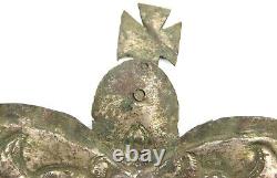 Ancient Rare Authentic Medieval Silver Plating Crown Stamping Decoration Jewelry
