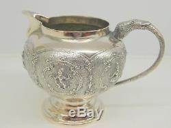 Anglo Indian Solid Silver Tea Set. Madras, 1890s. 791 Grams