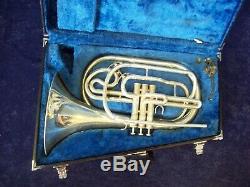 Another Quality Yamaha Yhr302m Silver Marching French Horn Original Yamaha Case