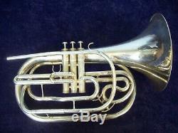 Another Quality Yamaha Yhr302m Silver Marching French Horn Original Yamaha Case