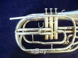 Another Quality Yamaha Yhr302m Silver Marching French Horn Original Yamaha Case