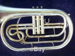 Another Quality Yamaha Yhr302m Silver Marching French Horn Original Yamaha Case