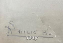Antique 1800's Reed & Barton original silver candelabra blueprint ink sketch