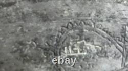 Antique 1800s. Arabic Islamic Silver Overlay Copper Plate, Engraved Makers Mark