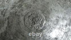 Antique 1800s. Arabic Islamic Silver Overlay Copper Plate, Engraved Makers Mark