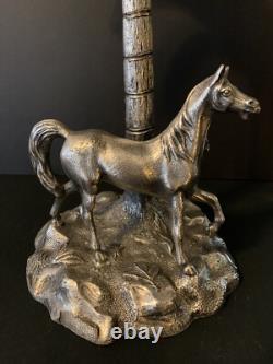 Antique 1870s Victorian Centrepiece Britannia Silver Arab Horse & Palm Tree L&W