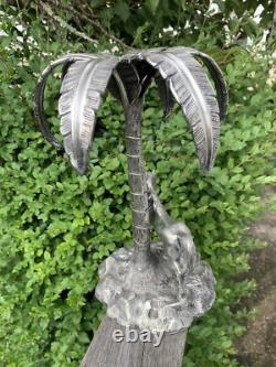 Antique 1870s Victorian Centrepiece Britannia Silver Arab Horse & Palm Tree L&W