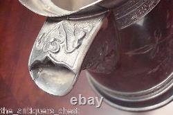 Antique 1880's J. A. Babcock & Co Silver Plated coffee pot Acorn Lid 12 ORIGINAL