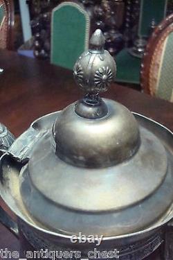 Antique 1880's J. A. Babcock & Co Silver Plated coffee pot Acorn Lid 12 ORIGINAL