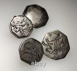 Antique 18th century Dutch Silver Ruitertjes Horseman Button Convert Cufflinks Antique 18th century Dutch Silver Ruitertjes Horseman Button Convert Cufflinks