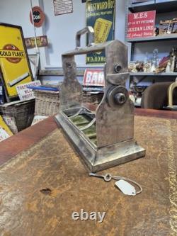 Antique 1900c Original Edwardian Silver Plated Lockable Tantalus &key34x30x14cm