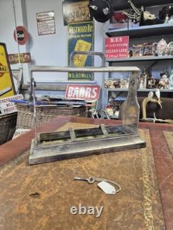 Antique 1900c Original Edwardian Silver Plated Lockable Tantalus &key34x30x14cm