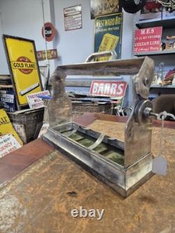 Antique 1900c Original Edwardian Silver Plated Lockable Tantalus &key34x30x14cm