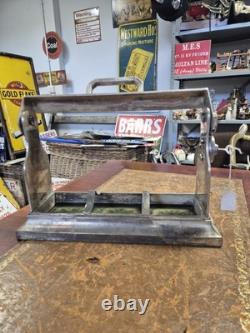 Antique 1900c Original Edwardian Silver Plated Lockable Tantalus &key34x30x14cm