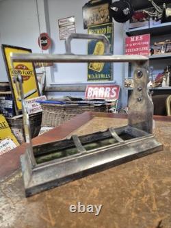 Antique 1900c Original Edwardian Silver Plated Lockable Tantalus &key34x30x14cm