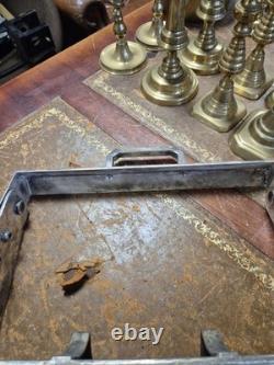 Antique 1900c Original Edwardian Silver Plated Lockable Tantalus &key34x30x14cm