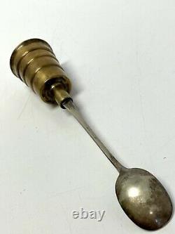 Antique 1920's Napier SILVER Plate Valve Jigger Bartender Mechanical BAR Spoon