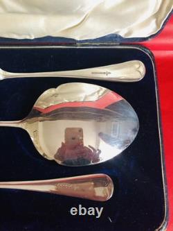 Antique 1933 Walker & Hall SP Three-Piece Dessert Serving Set/Original Box