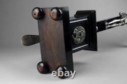 Antique 19th Carved Wood Silver Plate Crucifix Corpus Christi Memento Mori Skull