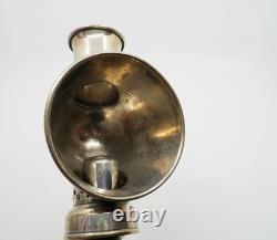 Antique 19th Century Student Silver Plate Desk Lamp Candlestick Home Decor