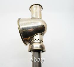 Antique 19th Century Student Silver Plate Desk Lamp Candlestick Home Decor