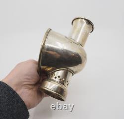 Antique 19th Century Student Silver Plate Desk Lamp Candlestick Home Decor