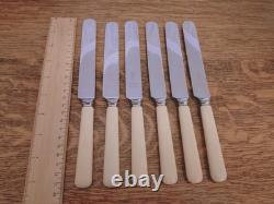 Antique ART DECO 50 Piece Silver Plate Faux Bone CUTLERY SET Viners Sheffield