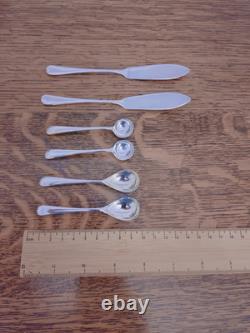 Antique ART DECO 50 Piece Silver Plate Faux Bone CUTLERY SET Viners Sheffield