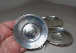 Antique American Sterling Silver Set Of 6 Small Plates