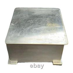 Antique Apollo (4x3x2) Trinket / Jewelry Box Cedar Lined Silver Plate