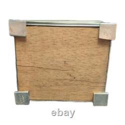 Antique Apollo (4x3x2) Trinket / Jewelry Box Cedar Lined Silver Plate