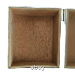 Antique Apollo (4x3x2) Trinket / Jewelry Box Cedar Lined Silver Plate