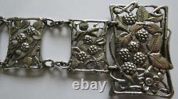 Antique Art Nouveau EPNS Silver Plated Wild Dewberry Foliate Nurses Belt 26