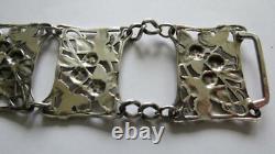 Antique Art Nouveau EPNS Silver Plated Wild Dewberry Foliate Nurses Belt 26